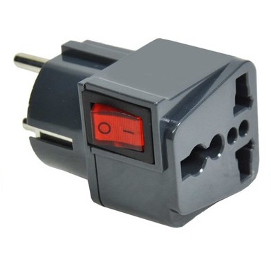 Krisbow travel adaptor dengan switch