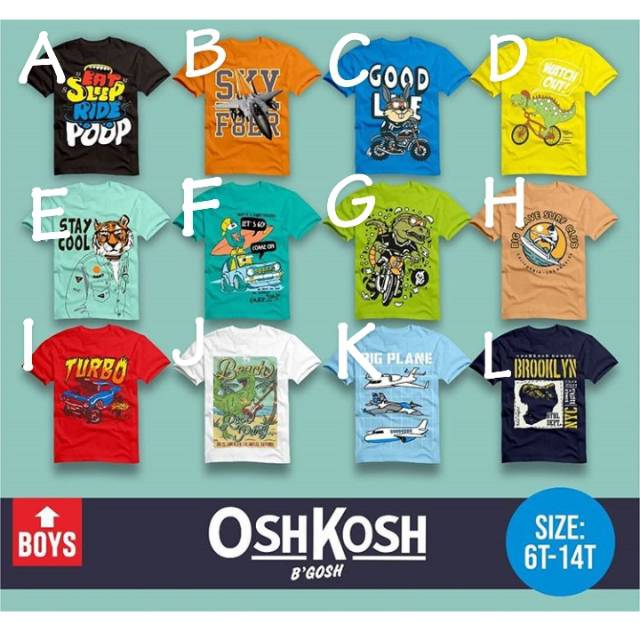  Kaos  Anak  Cowok OshKosh Junior Murah  Laki Lengan Pendek 