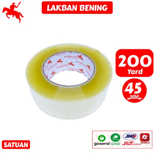 

JUAL Lakban Bening KSATRIA Tape 200 Yard