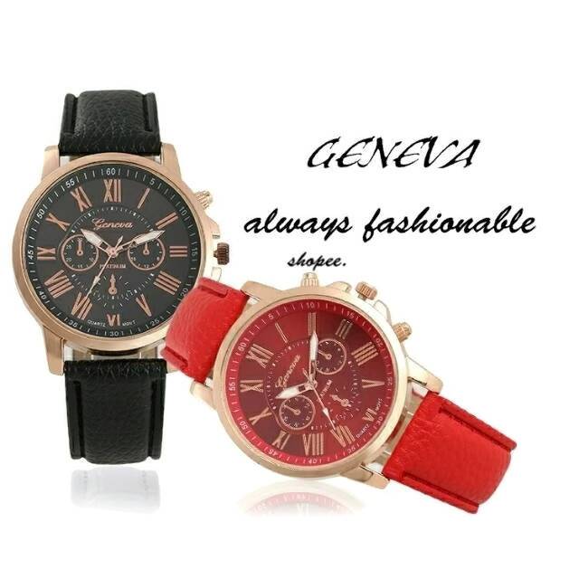 Jam Tangan Pria/Wanita Kulit Geneva