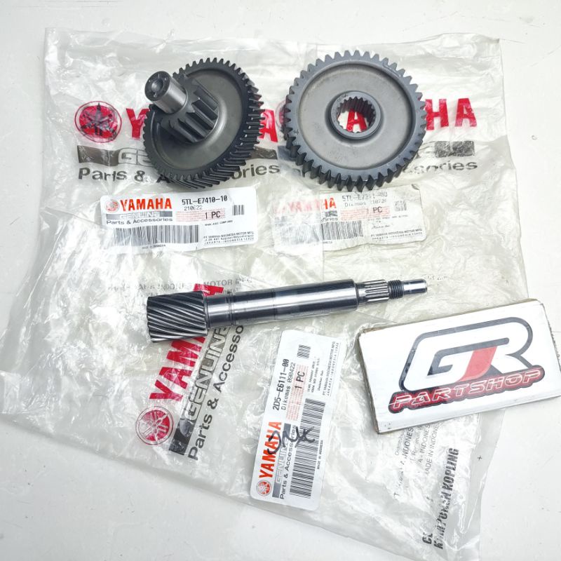 gigi rasio set mio sporty smile soul fino karbu ori ygp gir gear ratio gigi susun datar as pully puley pulley puli puly original yamaha