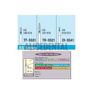 Dental diamond bur gigi MANI TF-SS31 TR-SS21 DI-SS41 DI41 DI42 DI-41 DI-42 highspeed high speed