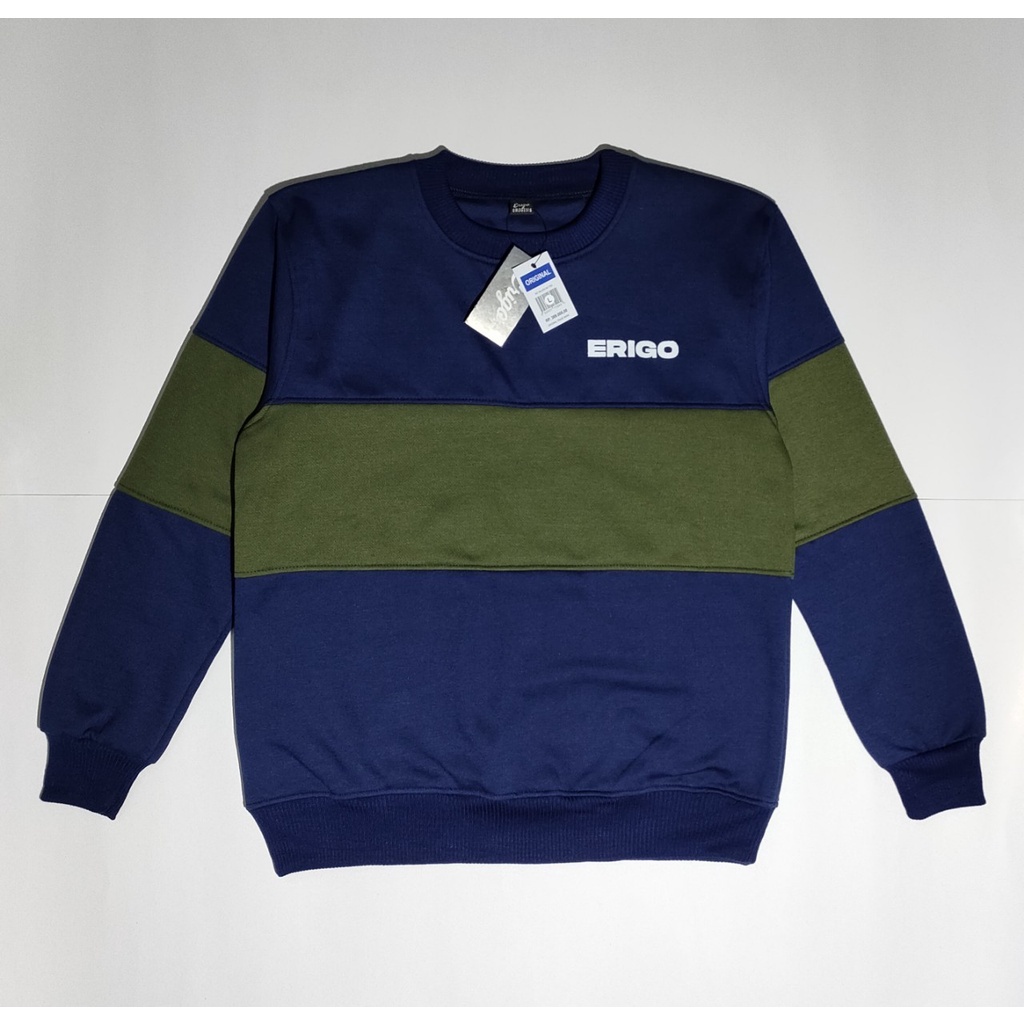 Dz97 Sweater Crewneck Pria Distro Grafity Sweter Switer Crewnek CN Crowneck Cowok Cewek Wanita Tebal-Stripe navy botle