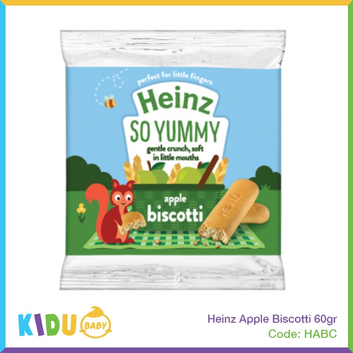 Heinz Biscotti Biskuit Chocolate Apple Banana 60gr Makanan Snack Bayi MPASI Kidu Baby