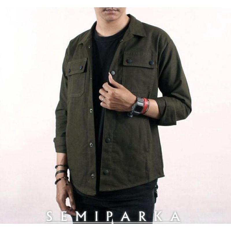 JAKET SEMI PARKA/ JAKET TRUCKKER / JAKET FIELD - SPRK ARMY ori