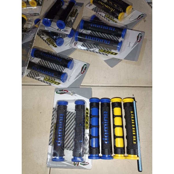 COD 1 set kiri kanan Karet handle jari hand domino VARIASI warna untuk semua motor new kondom handle