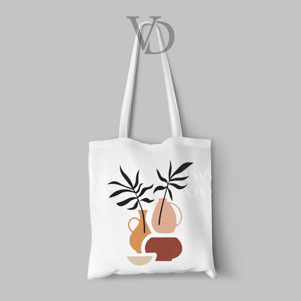 TOTE BAG KANVAS MOTIF ABSTRACT ART TERBARU / AESTHETIC TOTE BAG / TAS BELANJA MOTIF ABSTRAK