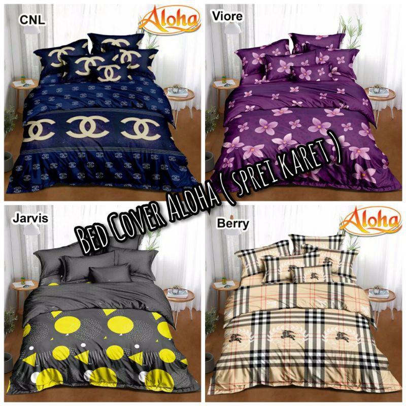 Bed Cover Aloha size 180x200 ( sprei karet ) Varian motif