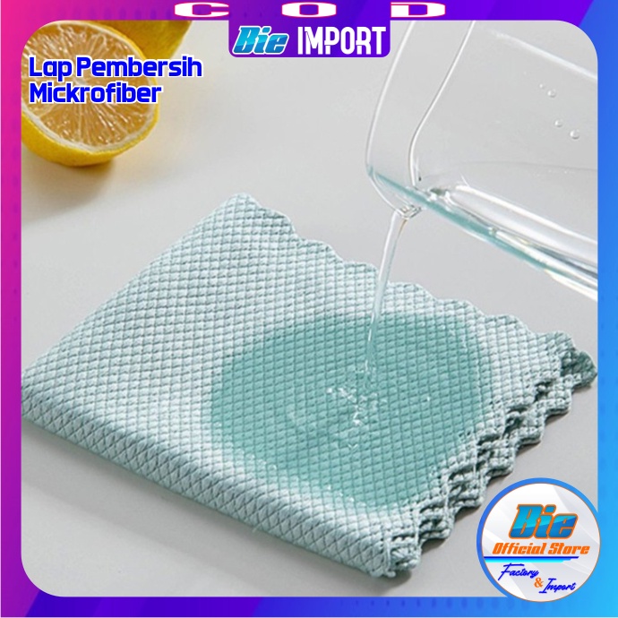 Kain Lap Cermin &amp; Peralatan Dapur Mikrofiber Serbaguna Premium Impor Best Seller