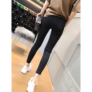  Celana  Legging  Pensil Panjang Model High Waist Warna Hitam 