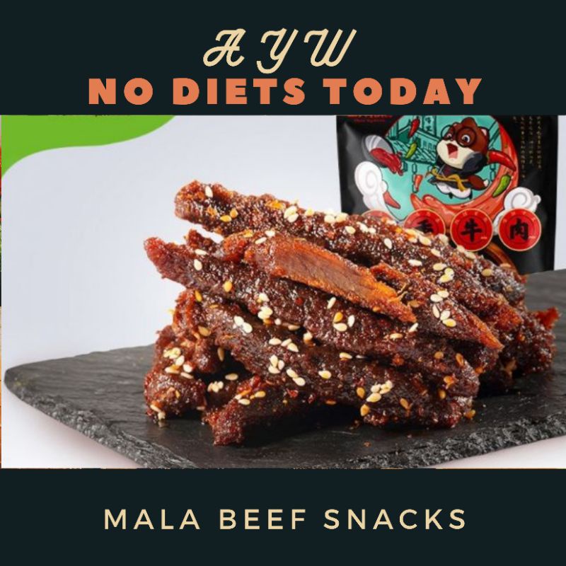 

Beef Jerky Dendeng Sapi Mala Pedas Gurih Import Three Squirrels/ 三只松鼠蜀香牛肉 麻辣小零食熟食特产牛肉粒小吃