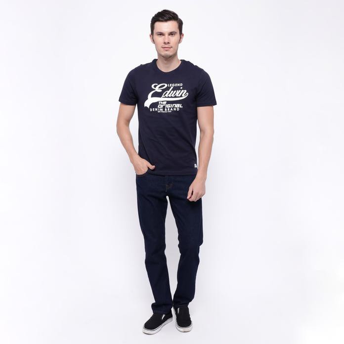 Edwin Celana Jeans Slim Fit Pria Panjang Biru Roma 05 - Navy, 27 Top Quality