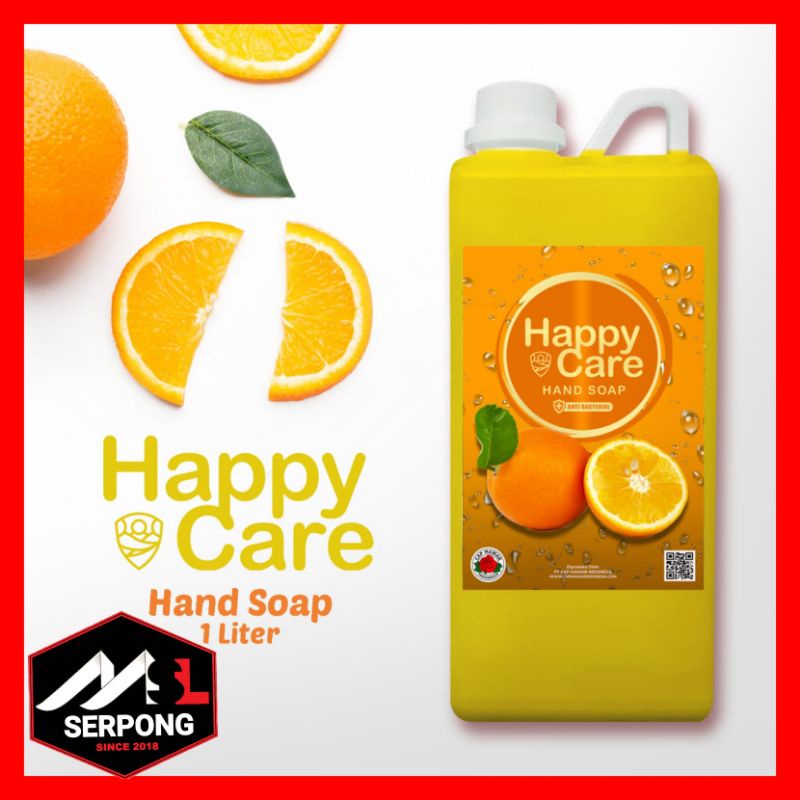 SABUN CUCI TANGAN JERUK ANTI BACTERIAL 1 LITER HAPPY CARE / SABUN CUCI TANGAN / HAND SOAP