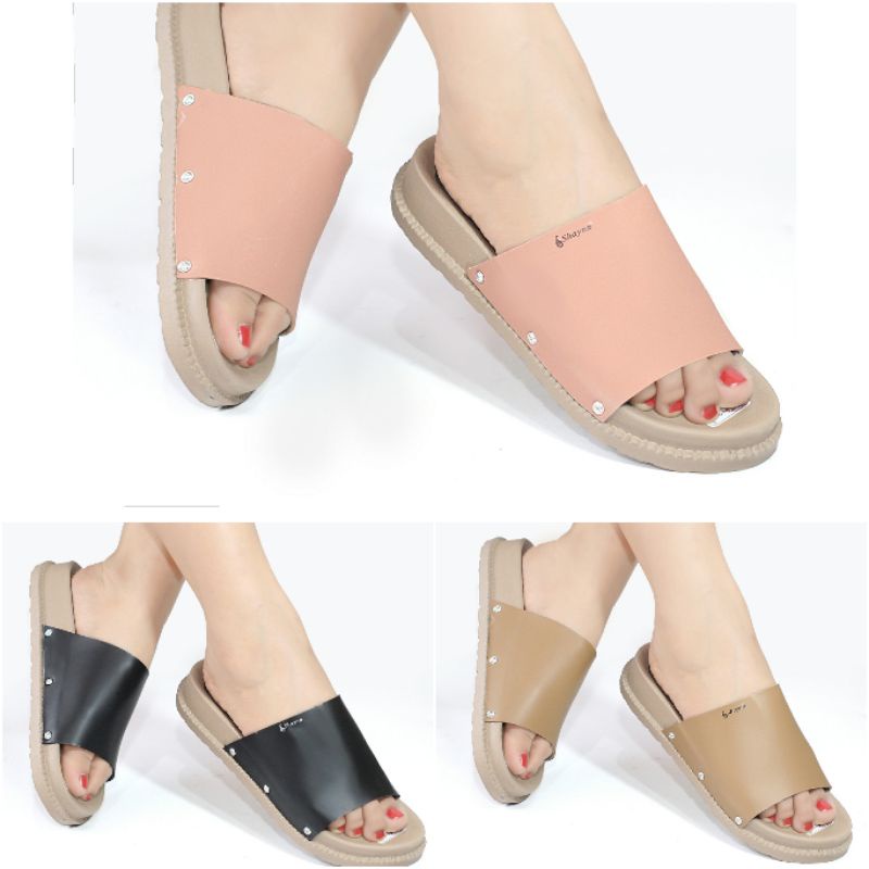 SANDAL WANITA SELOP KEKINIAN TERBARU MURAH SENDAL SLOP PEREMPUAN DEWASA CASUAL SEDAL CEWEK SLIP KASU
