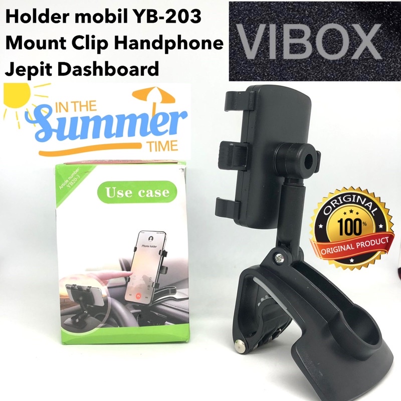 GROSIR CAR HOLDER VIBOX YB203 ORIGINAL MOUNT CLIP HANDPHONE JEPIT DASHBOARD HP YB 203