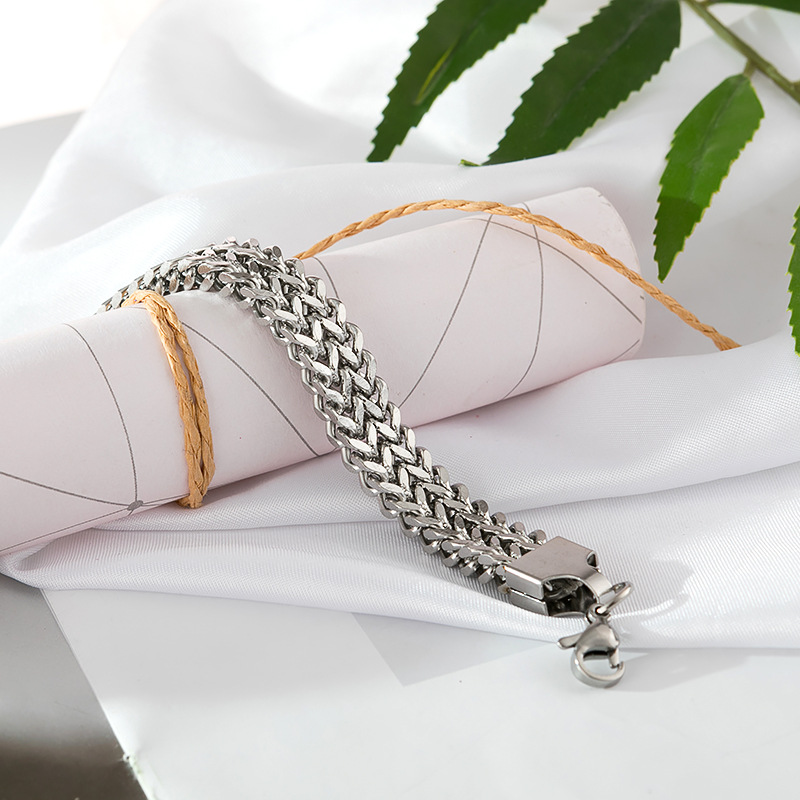 Gelang Rantai Bahan Stainless Steel Untuk Pria