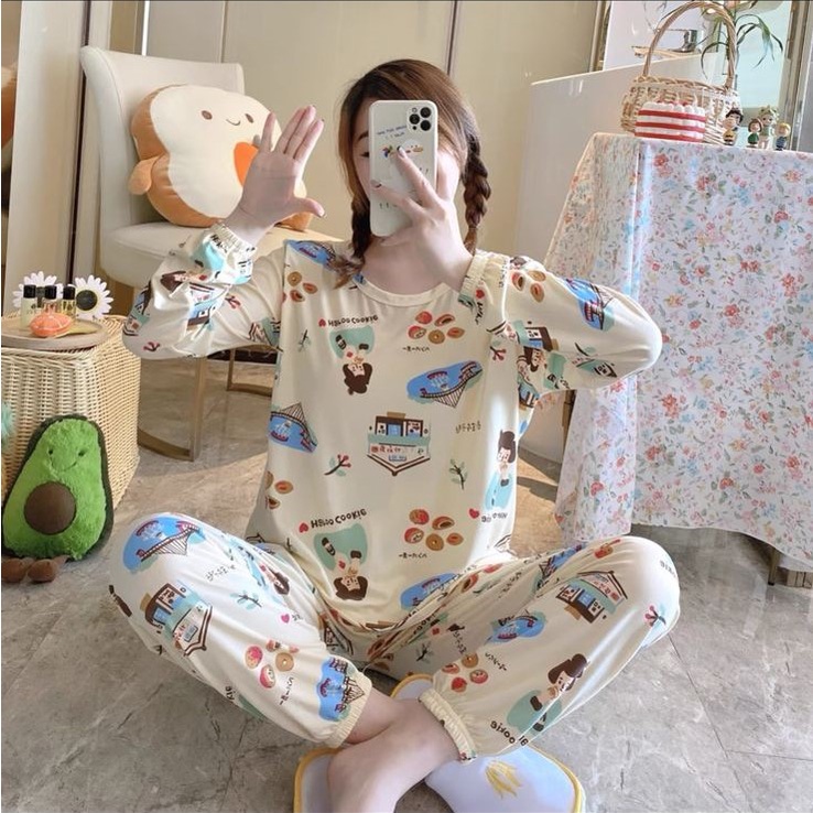 COD pp piyama fashion wanita / Piyama Import PP / stelan wanita / baju tidur wanita-6