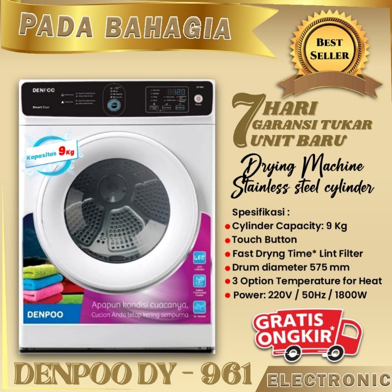 PENGERING PAKAIAN 100% 9 KG DRYER DENPOO DY 961