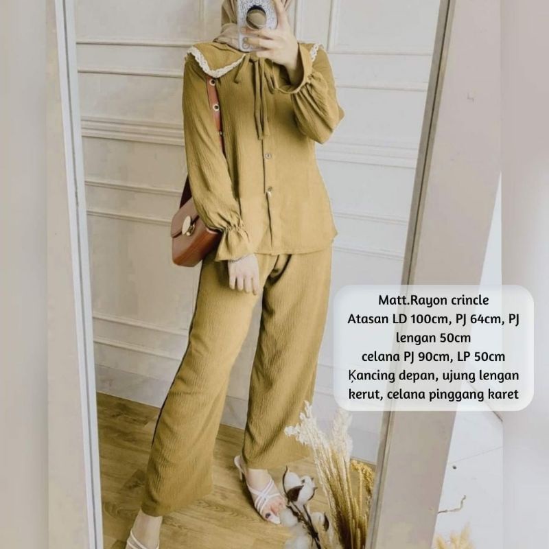 KOESVA ONE SET PREMIUM CRINCKLE RAYON BEST QUALITY-KOESVA KUNYIT