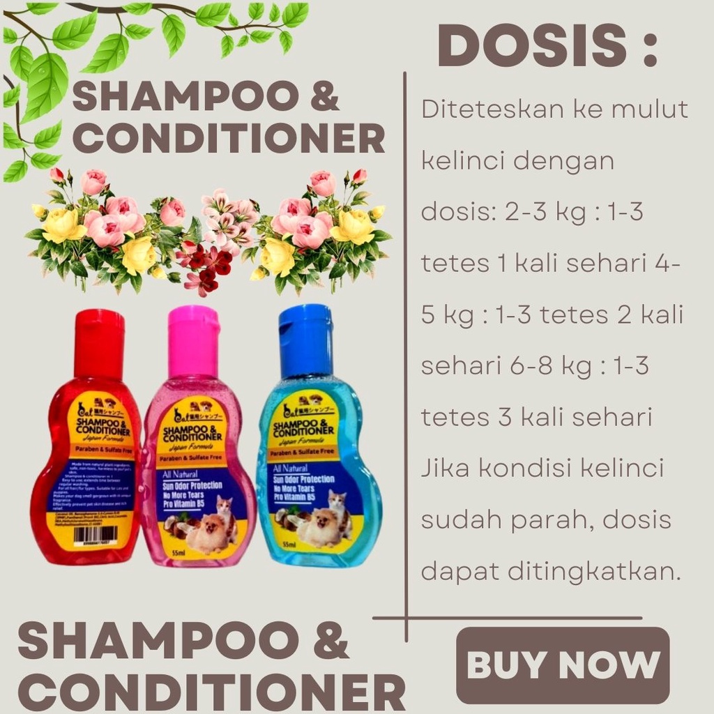 Shampo dan Conditioner Kucing Anjing All Natural FEZONE