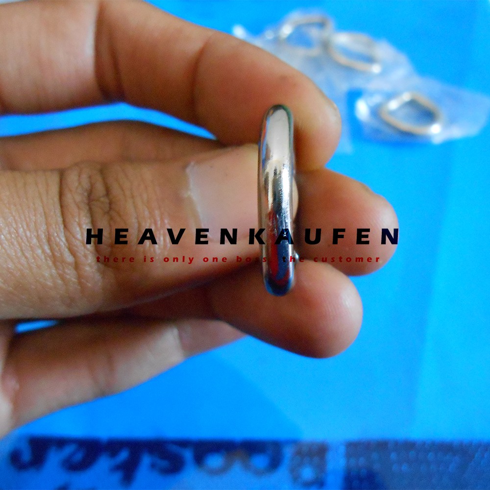 Ring D 1,5 cm Warna Nikel Silver Kualitas Premium Tebal 4 mm