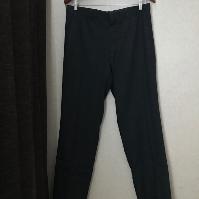 Celana bahan panjang pria Stanley Adams Hitam