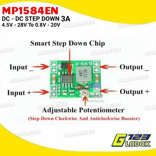 MP1584EN 3A DC DC Step Down Module Adjustable Converter Mini LM2596