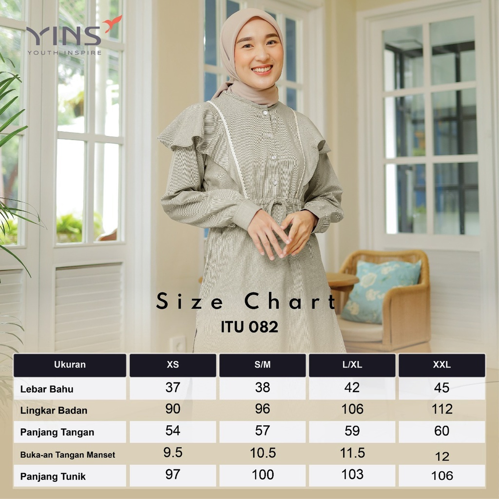 Inspire Tunik ITU 82 Bahan Kenzi Atasan Muslimah Kekinian Modern by Inspire bisa COD