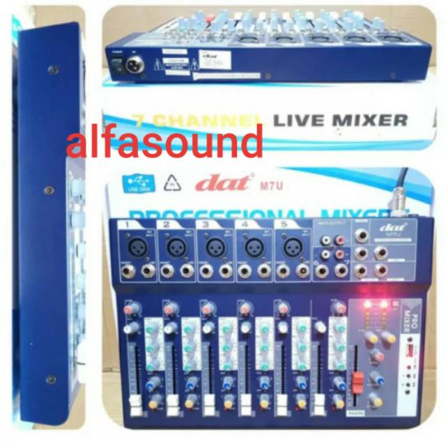 MIXER KARAOKE DAT M7U MIXER AUDIO DAT 7 CHANNEL ORIGINAL ORI