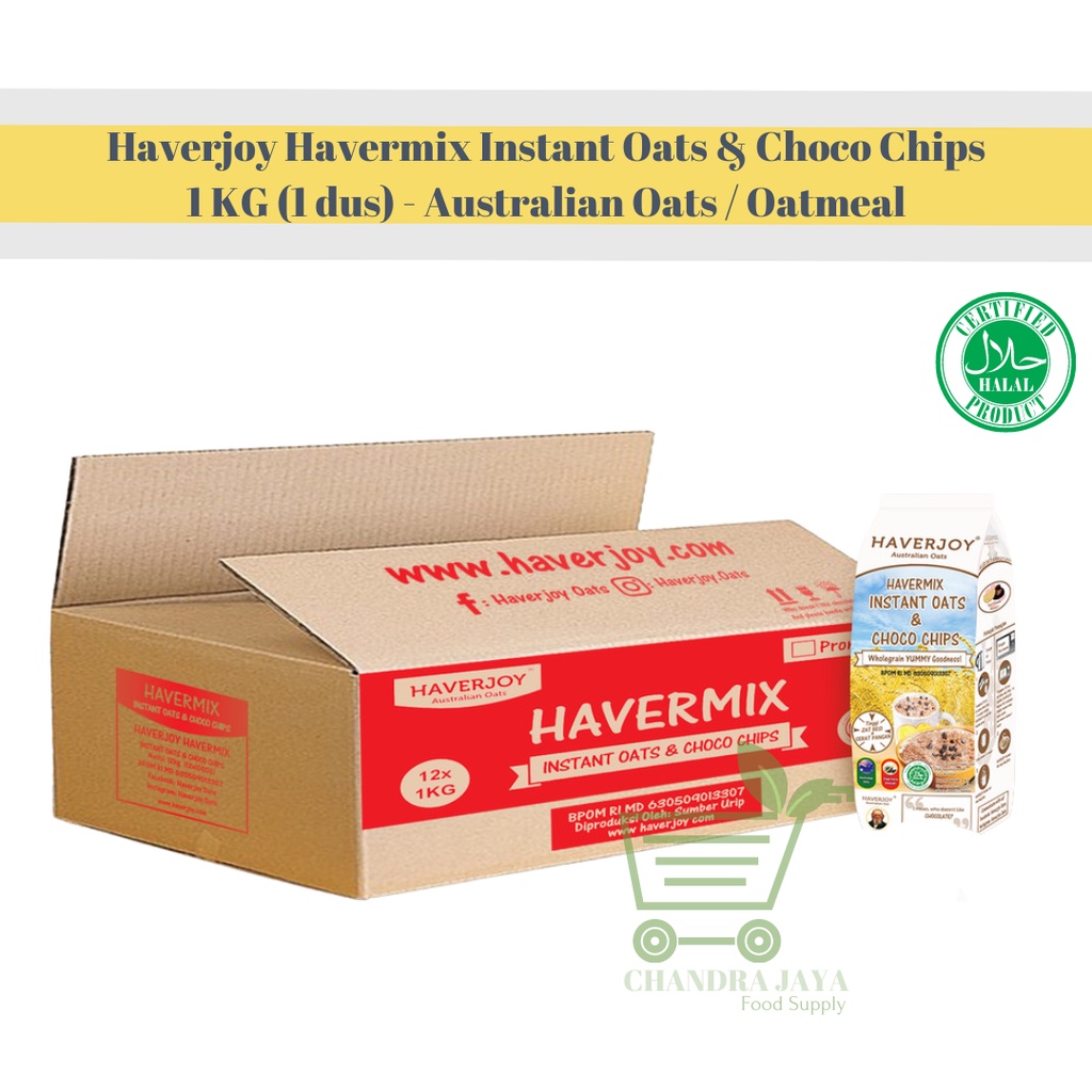 

Haverjoy Havermix Instant Oats & Choco Chips 1 KG (1 dus) - Australian