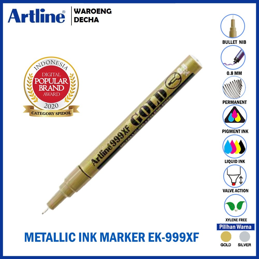 

SPIDOL BESI ARTLINE Spidol Metallic Ink Marker EK-999XF