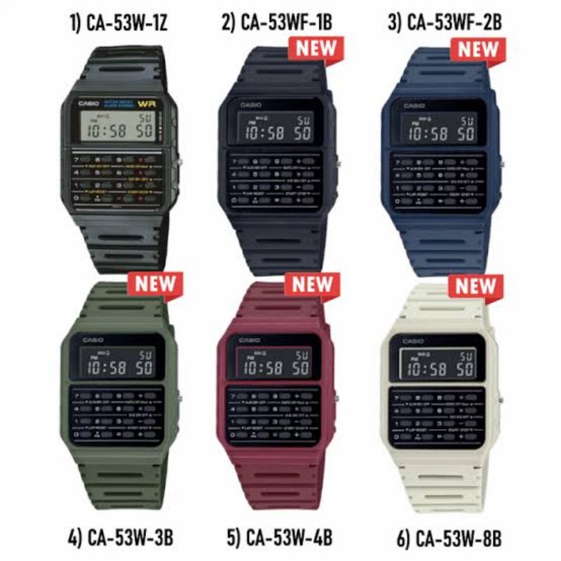 Jam Tangan_CASIO_CA-53WF_ORIGINAL / JAM TANGAN KALKULATOR_CA_53_53W HITAM ORI DIGITAL CALCULATOR CA53 RUBBER KARET PRIA WANITA