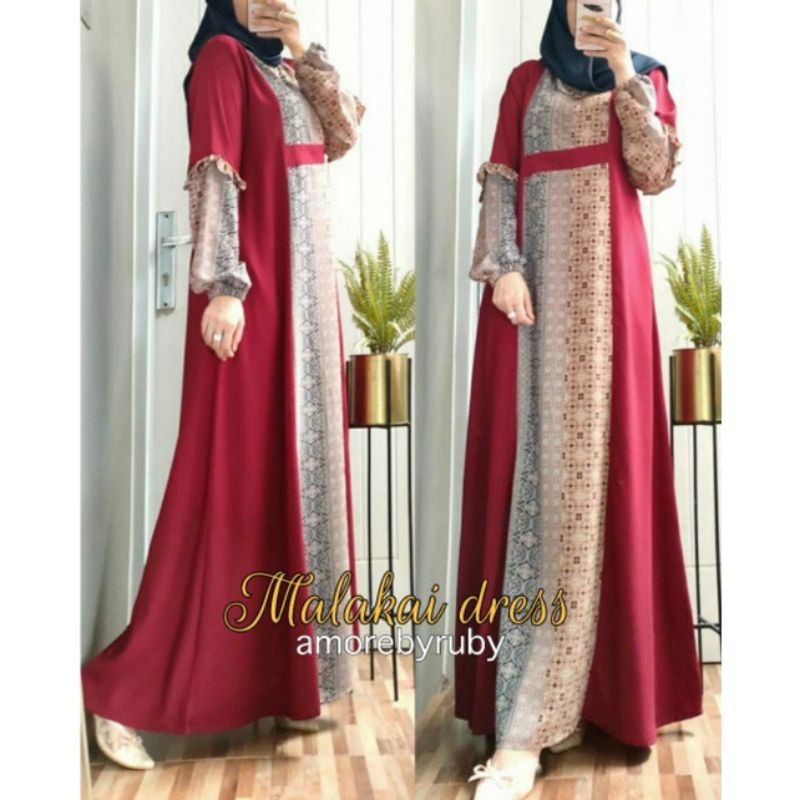 (BISA COD) GAMIS MALAKAI DRESS AMORE BY RUBY