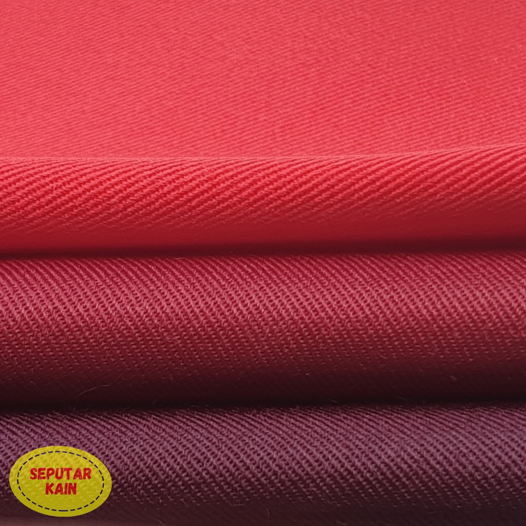 Kain Twill Poly/PE (Merah)