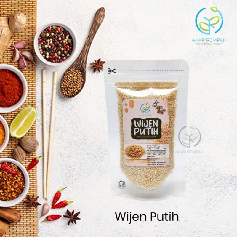 

Wijen Putih Asli / Biji Wijen Murni / Bijan / Sesam / White Sesame Seeds / isikeranjangmu akarrempah