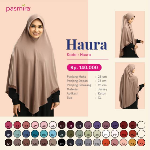 ✔️ORIGINAL PASMIRA✔️ Hijab Bergo Haura - XL