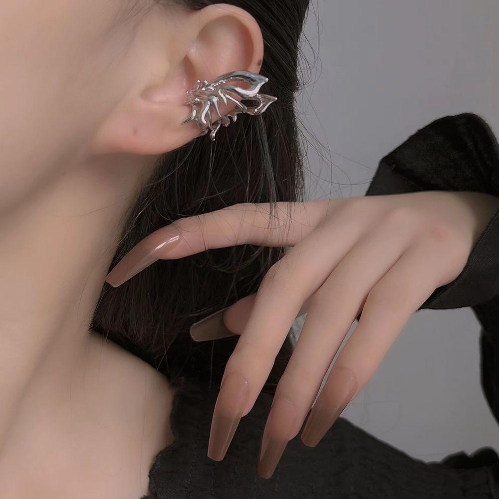 Needway Butterfly Klip Anting Telinga Manset Hadiah Sederhana Tindik Palsu Gadis Untuk Wanita Gaya Korea Earring