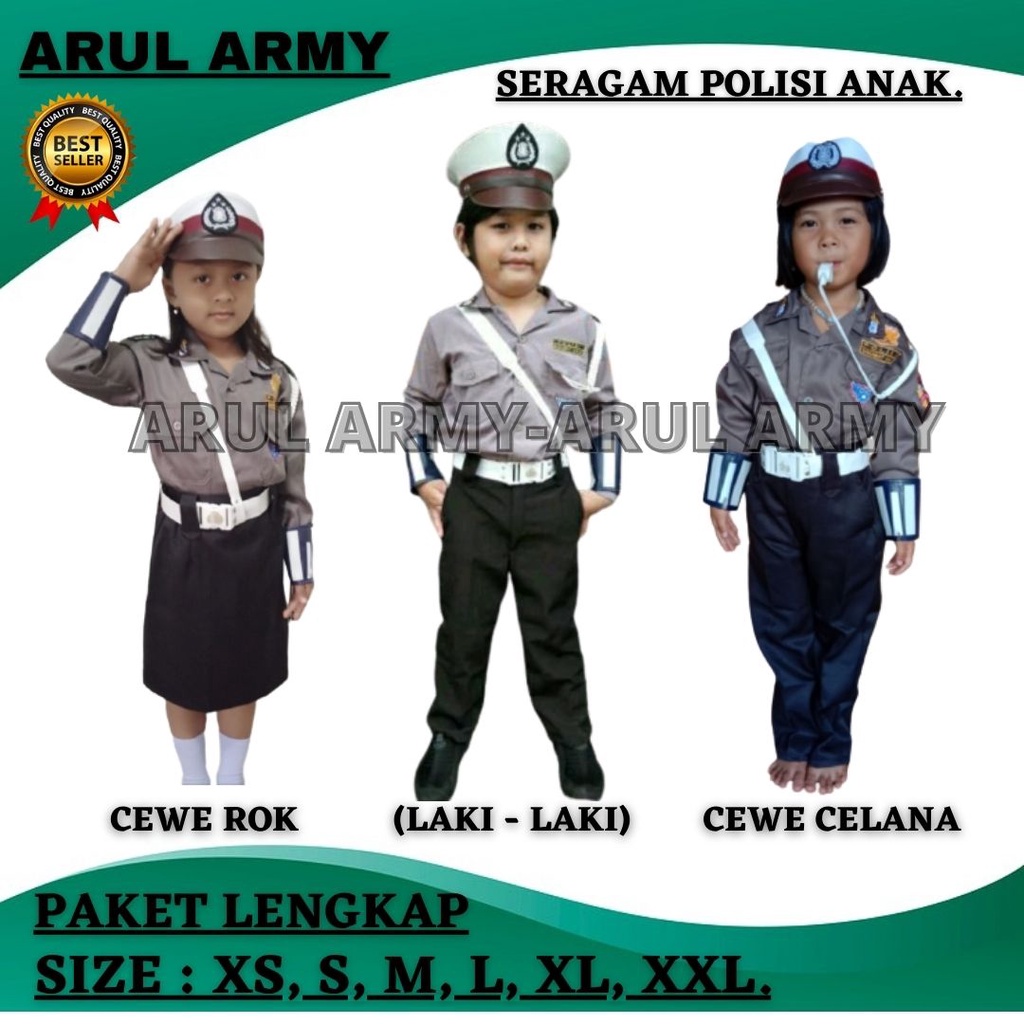 Jual BAJU SERAGAM POLISI ANAK POCIL CILIK KOSTUM PROFESI KARNAVAL ...