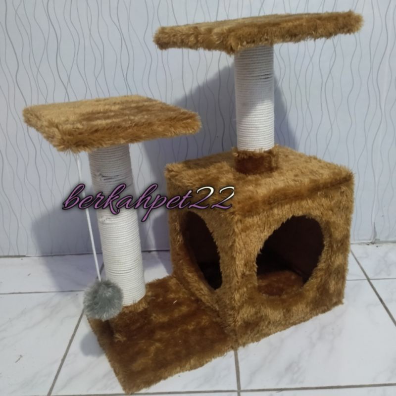 Rumah kucing tempat bermain panjatan rumah kucing cat tree house