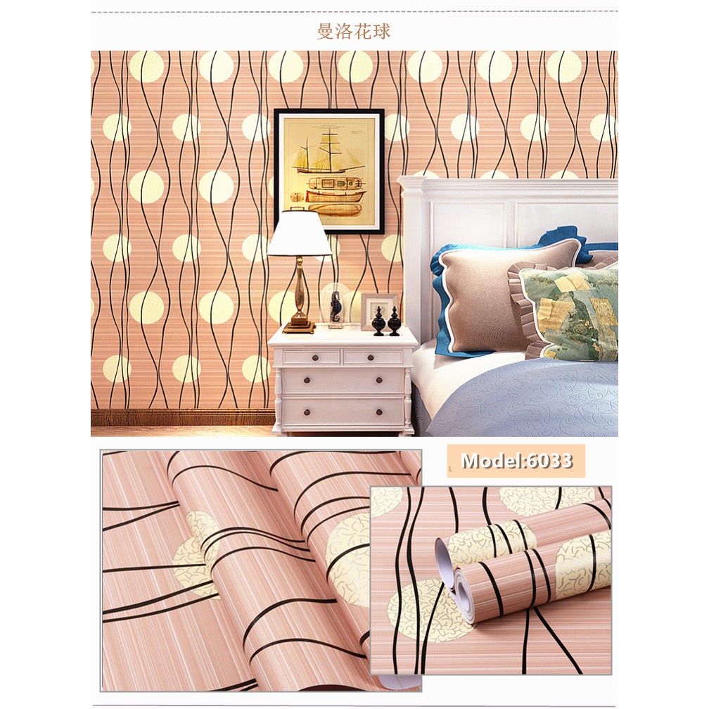 Wallpaper Dinding POLKADOT COKLAT