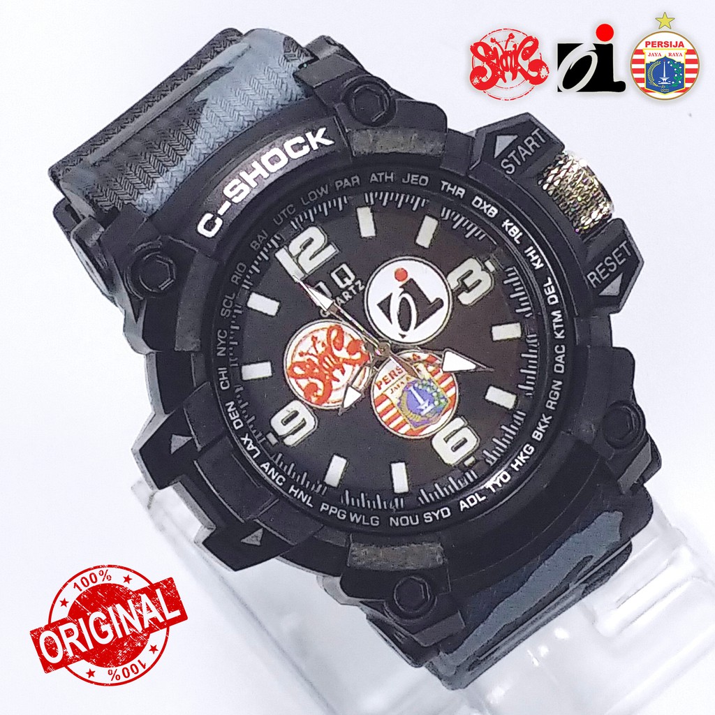 [TERBARU] JAM TANGAN SLANK TALI ARMY HITAM