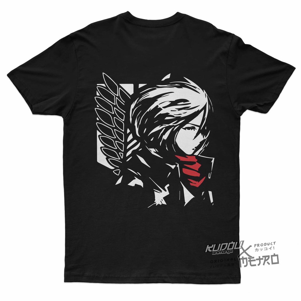 Tshirt Mikasa Ackerman Black Anime Attack on Titan