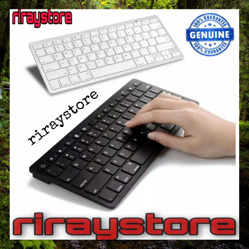 KEYBOARD MINI WIRELESS BLUETOOTH FOR ANDROID All IN ONE - HITAM