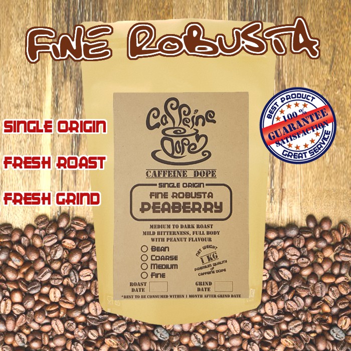 

Kopi Peaberry / Lanang 1 Kg -Fine Robusta- Bean/Biji & Ground/Bubuk