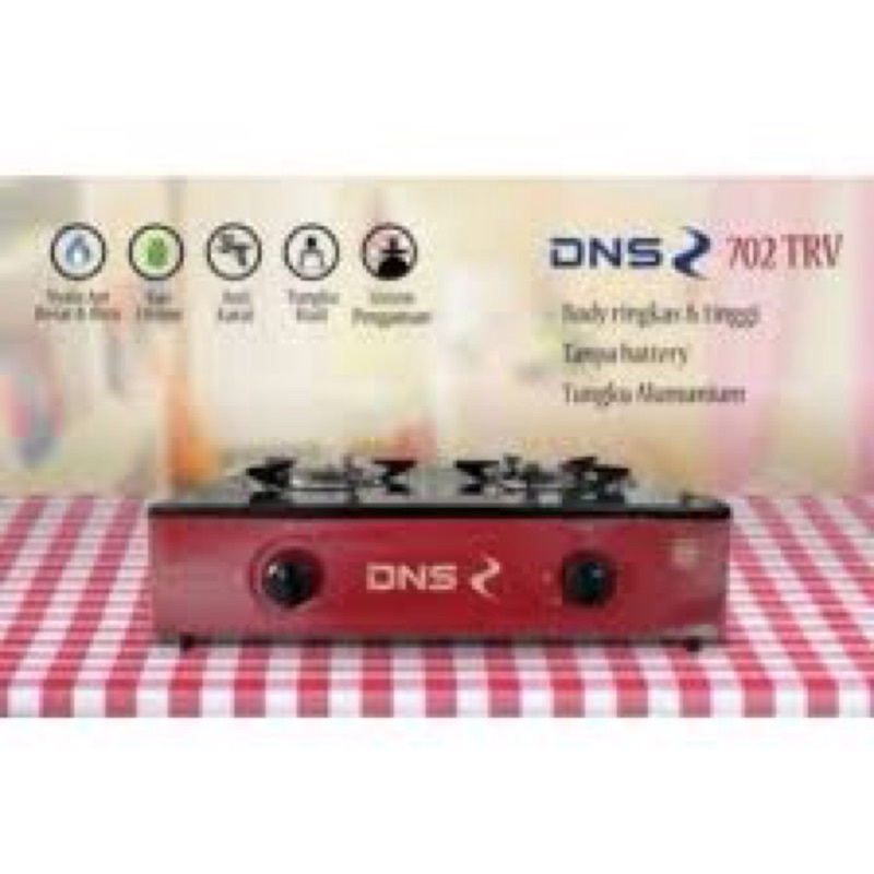 Kompor DNS / Kompor Gas Dua tungku DNS 702 TRV