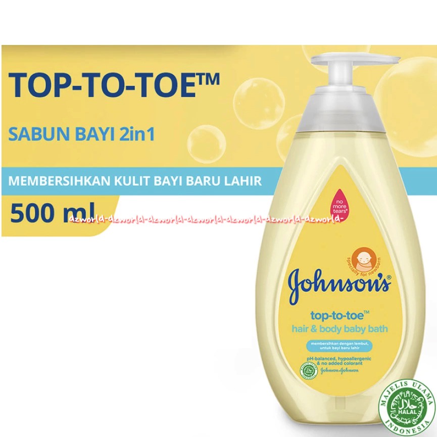 Johnson's 500ml Top To Toe Hair &amp; Body Baby Bath Wash Jonson Sabun Dan Shampo Untuk Bayi Tidak Pedih Dimata Jhonson's Johnsons and Johnson's 500 ml