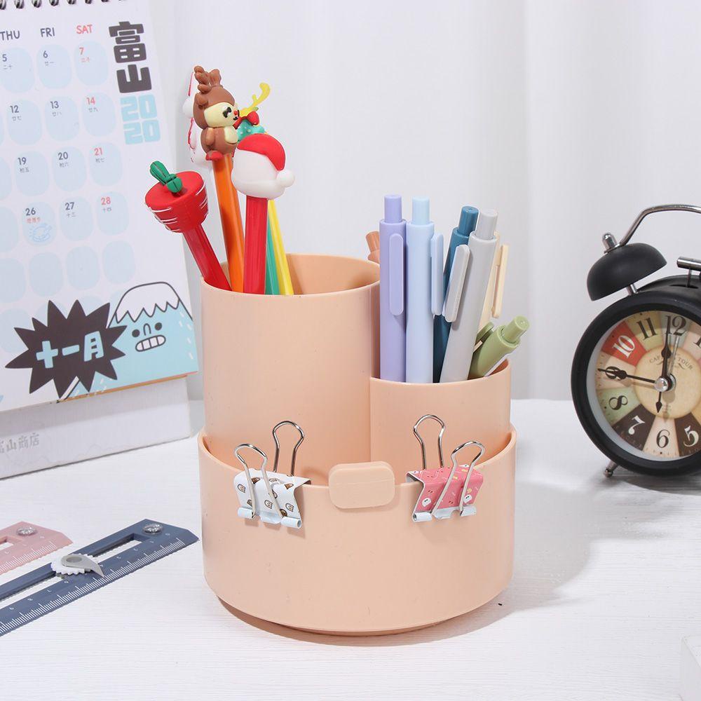 PINEAPPLE Pineapple Desktop Organizer Stand Pen Holder Perlengkapan Sekolah Tempat Pensil Kapasitas Besar