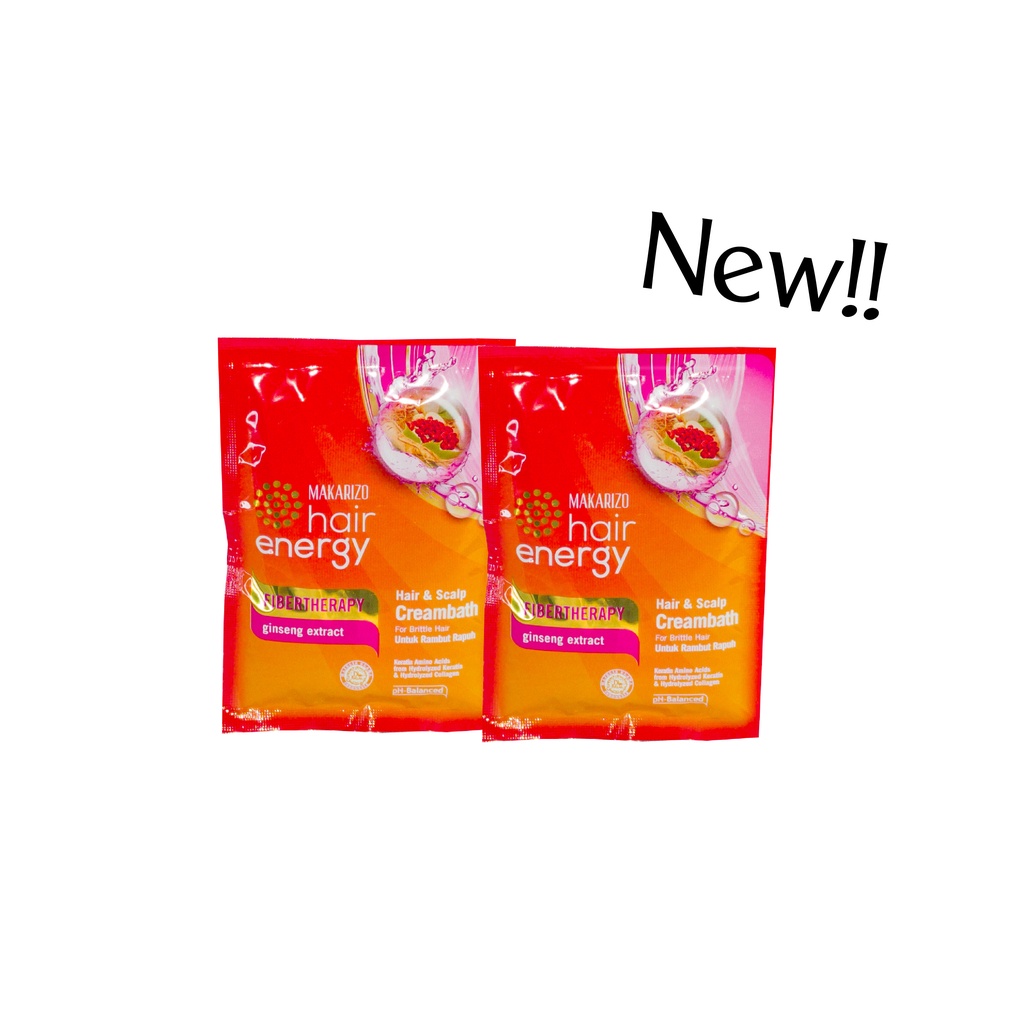 ✿ELYSABETHME✿ 【﻿ＭＡＫＡＲＩＺＯ】 Makarizo 30 ml hair energy creambath masker rambut sachet  hairmask anti rambut bercabang kering kusam