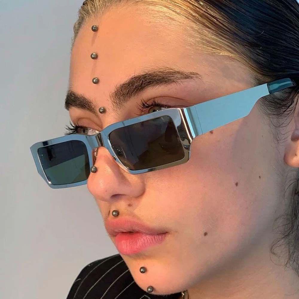 Mxbeauty Kacamata Persegi Panjang Merek Mewah Eropa Dan Amerika Hitam Klasik Bingkai Persegi Panjang Kacamata Matahari Gaya Korea Sunglasses