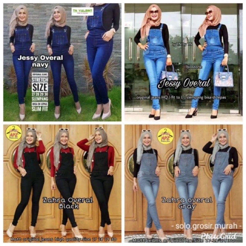 (27-30)JESSY OVERAL JEANS||ZAHRA OVERALL JEANS||OVERALL JEANS KODOK